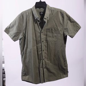Rip Curl Men’s Button Down Shirt in Olive Green Size Medium
